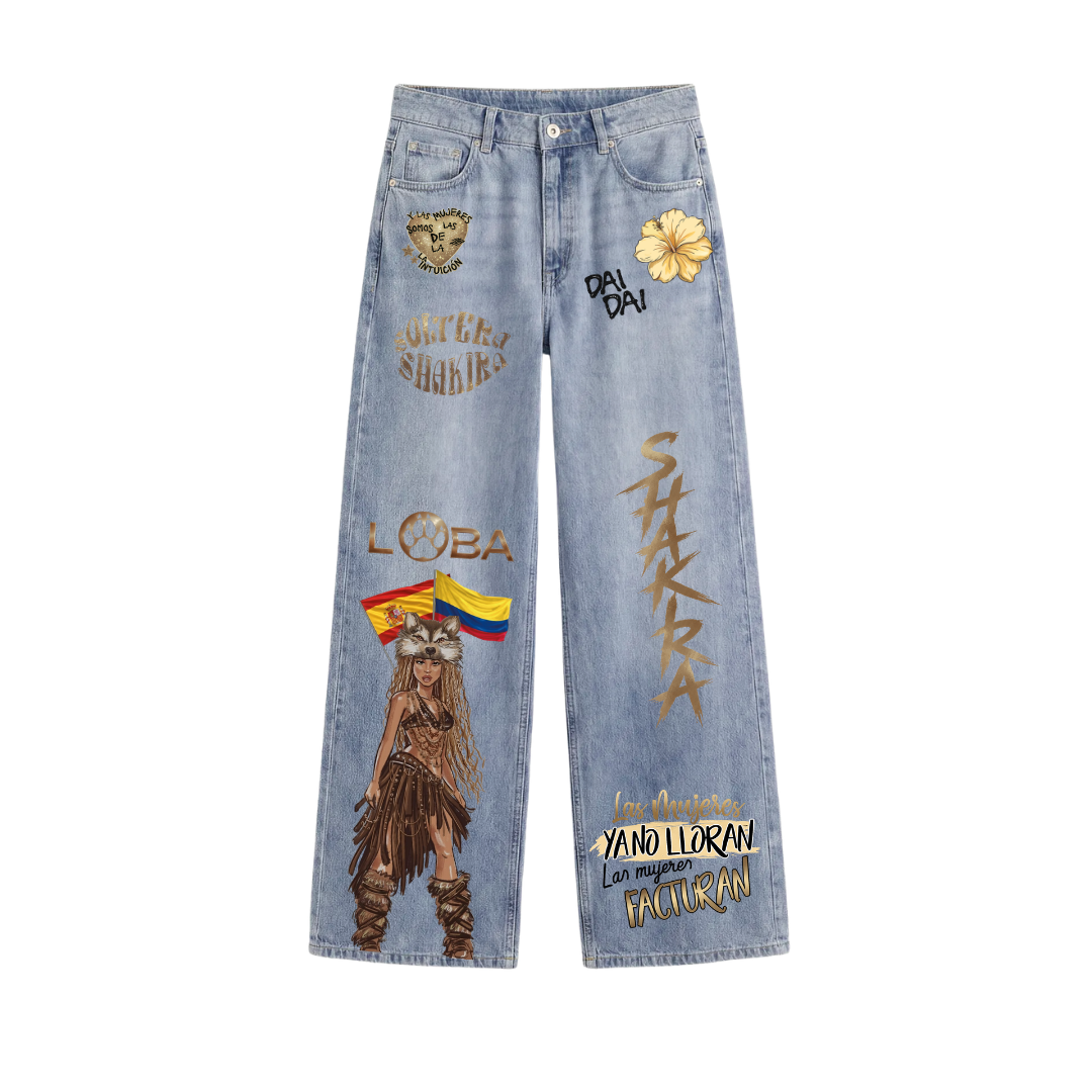 Jean Custom Shakira Dorado
