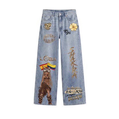 Jean Custom Shakira Dorado