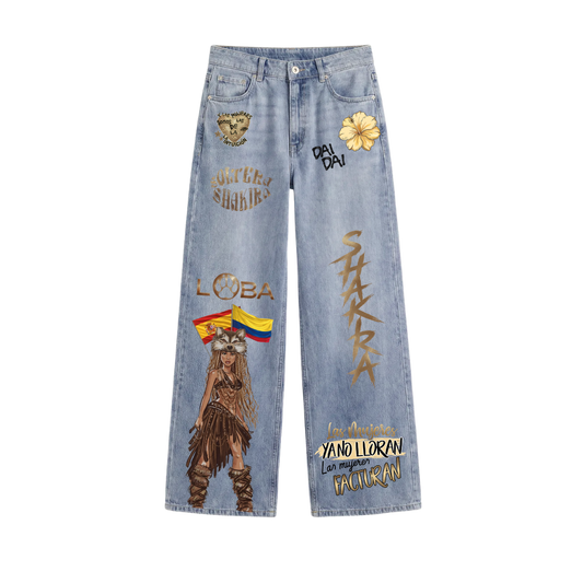 Jean Custom Shakira Dorado