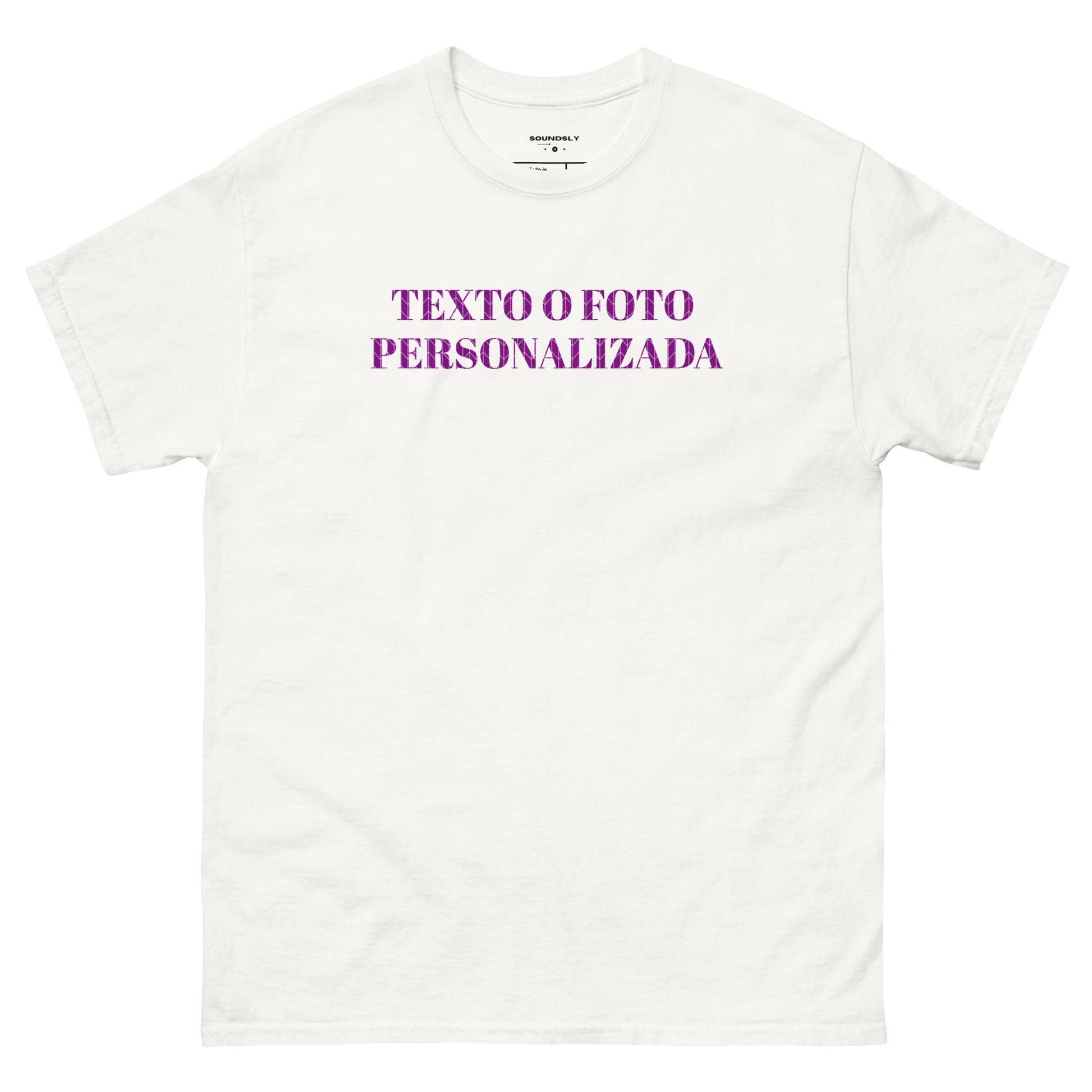 Camiseta PersonalizadaPersonaliza tus productos enviándonos tus archivos en el espacio de mas abajo te ayudaremos en el proceso
ENVÍO DE 3 A 8 DIAS• 100% algodón• 190 g/m² • Tejido tubulaSoundslySoundsly Camiseta Personalizada